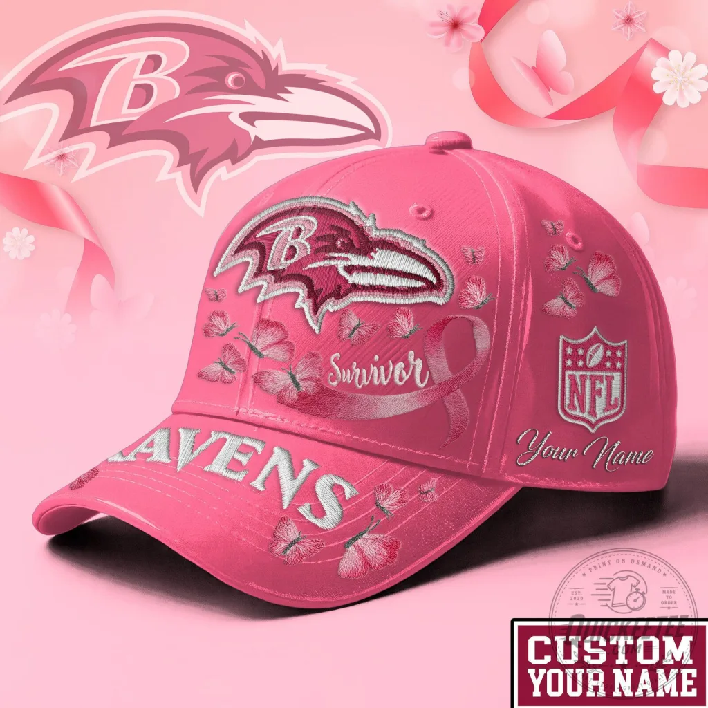 Baltimore Ravens Breast Cancer Survivor 51 Pink Embroidered Cap Hat Baltimore Ravens Breast Cancer Survivor 51 Pink Embroidered Cap Hat