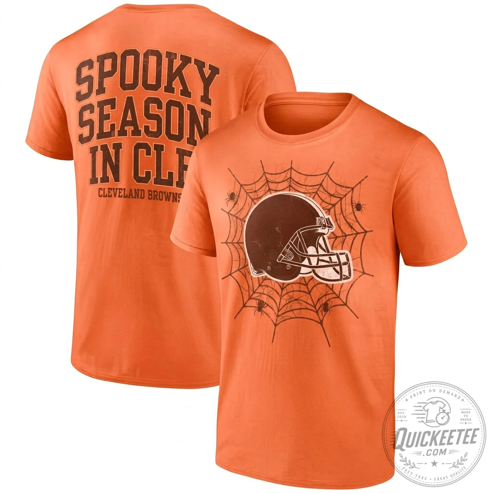 Cleveland Browns Halloween Spooky Season Spiderweb Football Helmet T-Shirt 11 Cleveland Browns Halloween Spooky Season Spiderweb Football Helmet T-Shirt