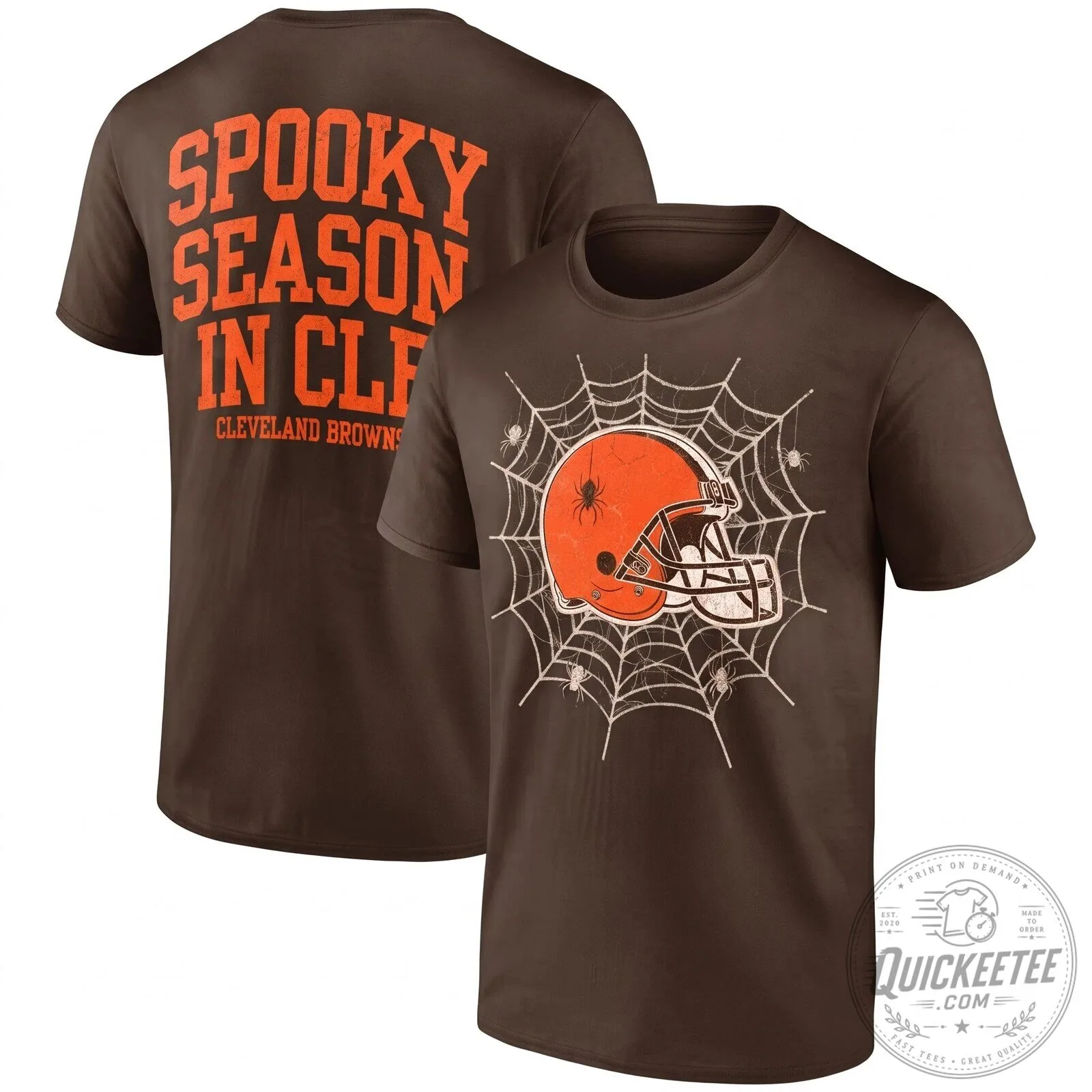 Cleveland Browns Halloween Spooky Season Spiderweb Football Helmet T-Shirt 12 Cleveland Browns Halloween Spooky Season Spiderweb Football Helmet T-Shirt