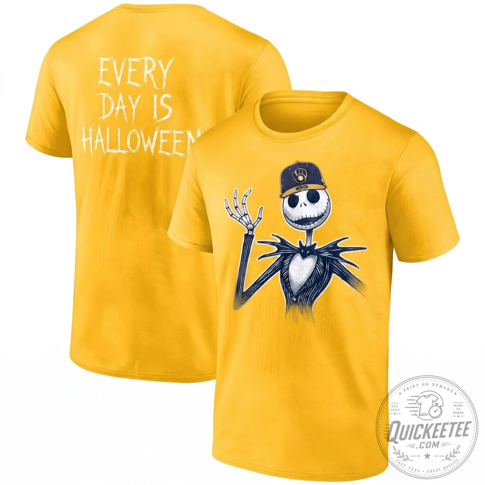 Milwaukee Brewers Jack Skellington Every Day Is Halloween T-Shirt 14 Milwaukee Brewers Jack Skellington Every Day Is Halloween T-Shirt