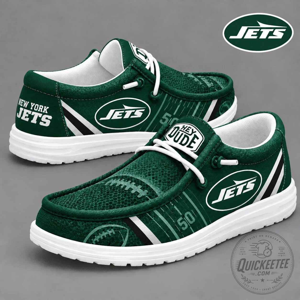 New York Jets Football Team Logo Custom Design Casual Shoes for Men 2 New York Jets Football Team Logo Custom Design Casual Shoes for Men