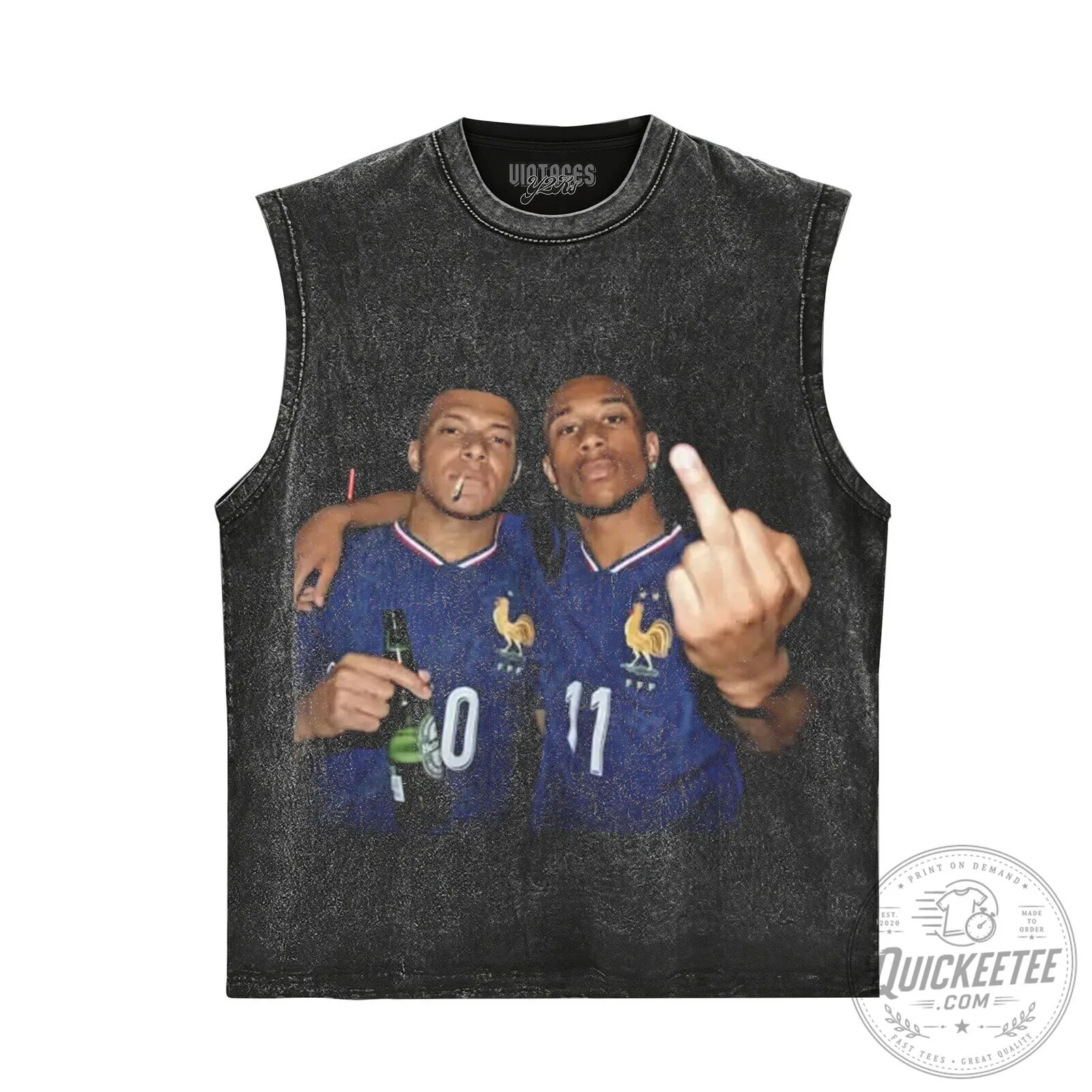 Ousmane Dembele and Kylian Mbappe France Football Black T-Shirt 13 Ousmane Dembele and Kylian Mbappe France Football Black T-Shirt