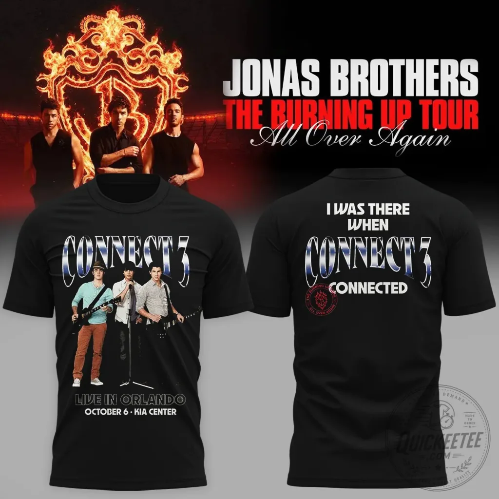 Orlando Florida Concert T-Shirt for the Burning Up Tour by Jonas Brothers Orlando Florida Concert T-Shirt for the Burning Up Tour by Jonas Brothers