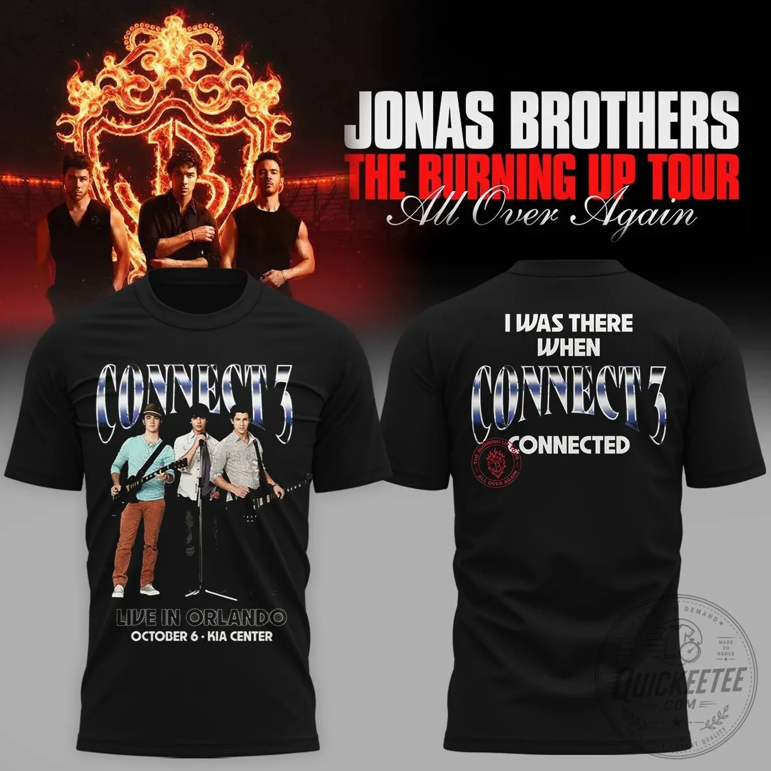 Orlando Florida Concert T-Shirt for the Burning Up Tour by Jonas Brothers