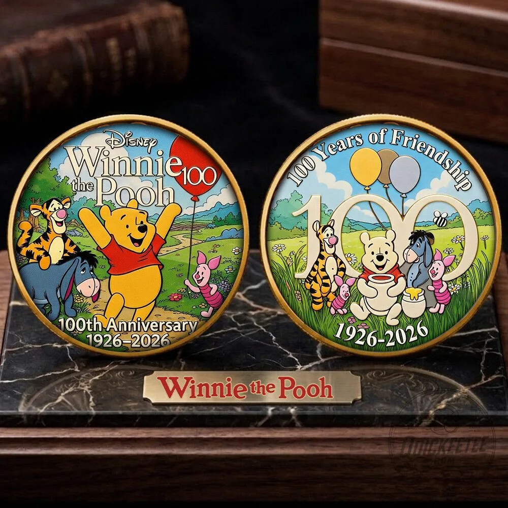 Commemorative Coin for Disney's Winnie the Pooh 100th Anniversary 1926-2026