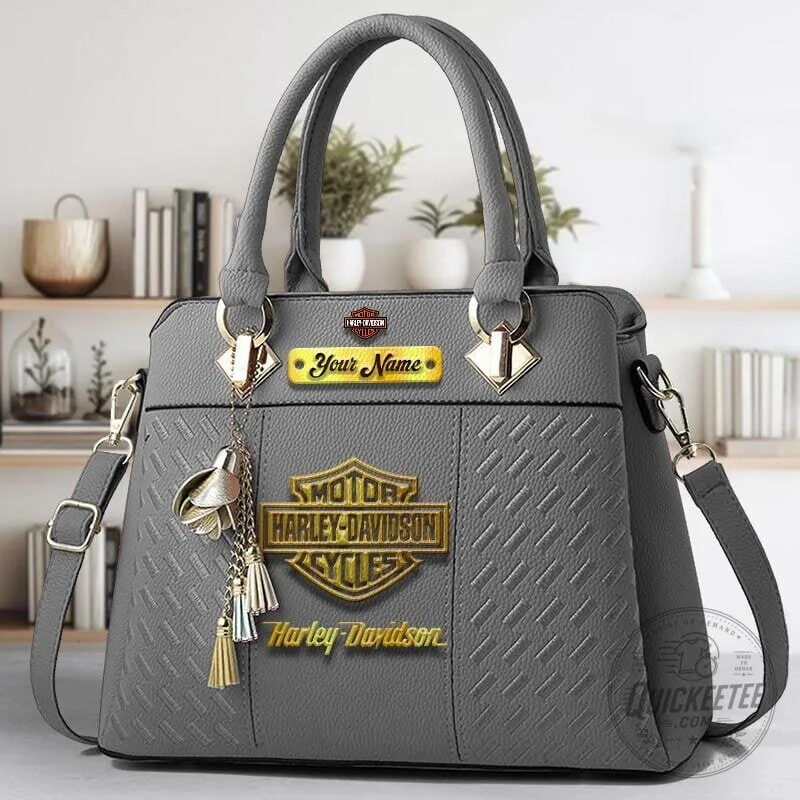 Harley-Davidson Motorcycle Pink Custom Name Leather Handbag 10 Harley-Davidson Motorcycle Pink Custom Name Leather Handbag