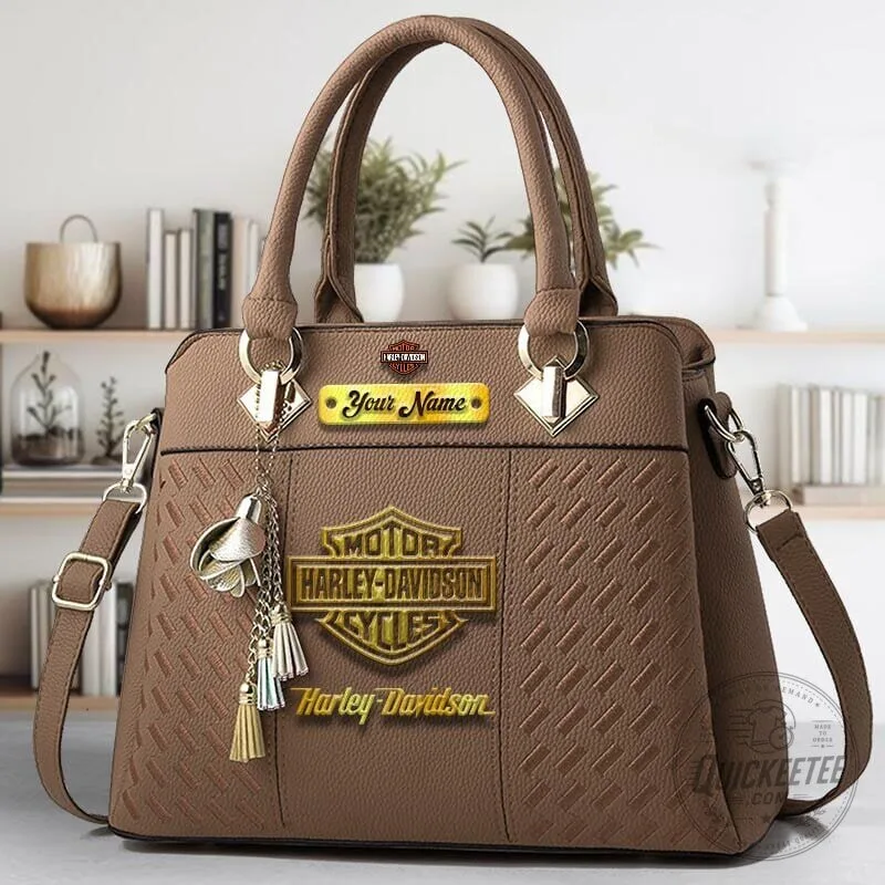 Harley-Davidson Motorcycle Pink Custom Name Leather Handbag 11 Harley-Davidson Motorcycle Pink Custom Name Leather Handbag