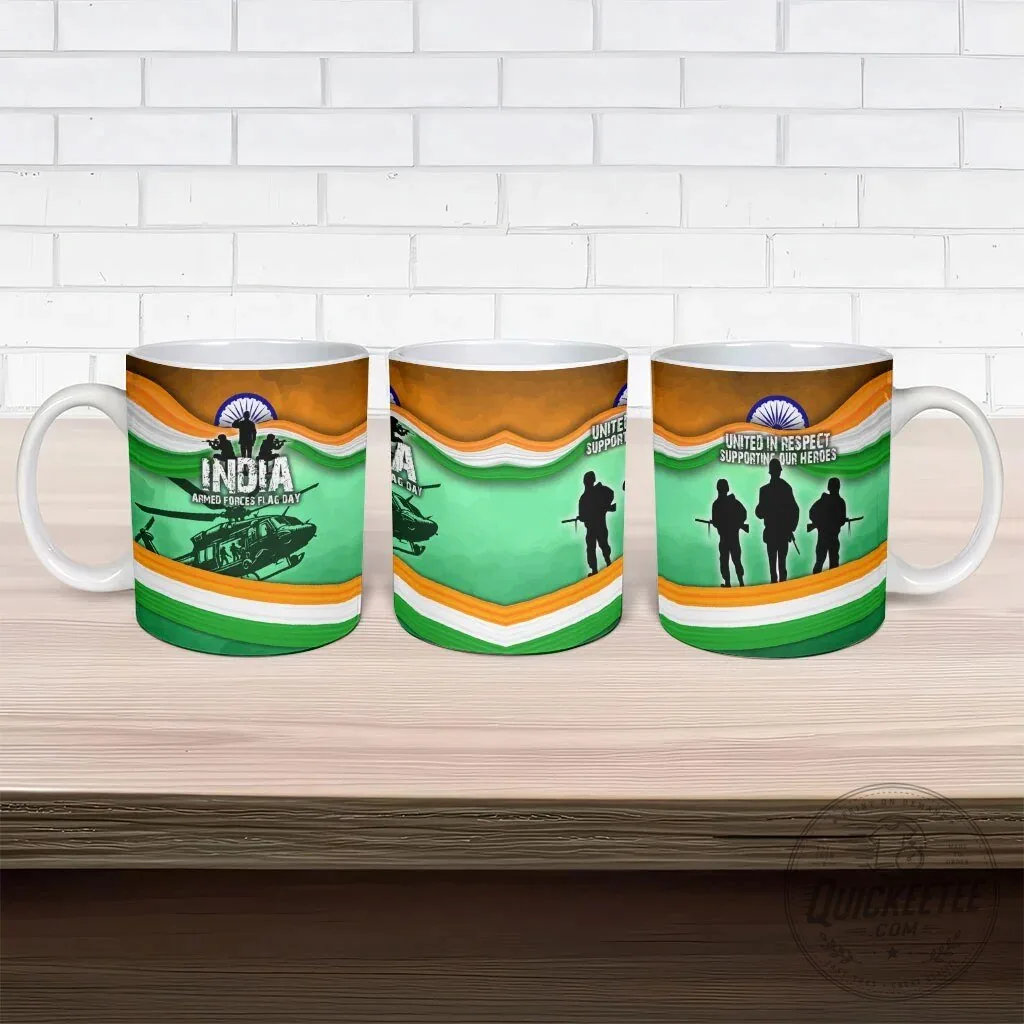 India Armed Forces Flag Day Patriotic Indian Military Ceramic Coffee Mug 13 India Armed Forces Flag Day Patriotic Indian Military Ceramic Coffee Mug