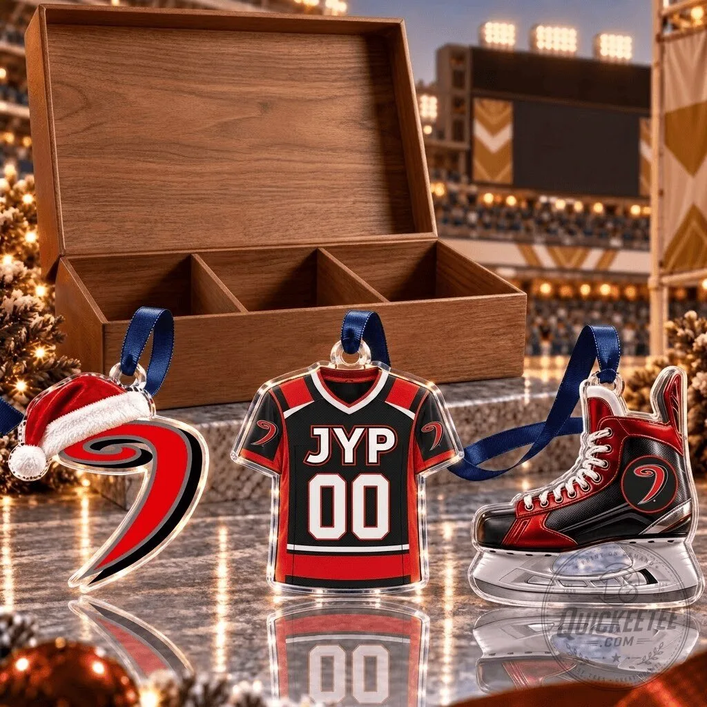 JYP Jyvaskyla Finnish Ice Hockey League Team Christmas Tree Ornament Set