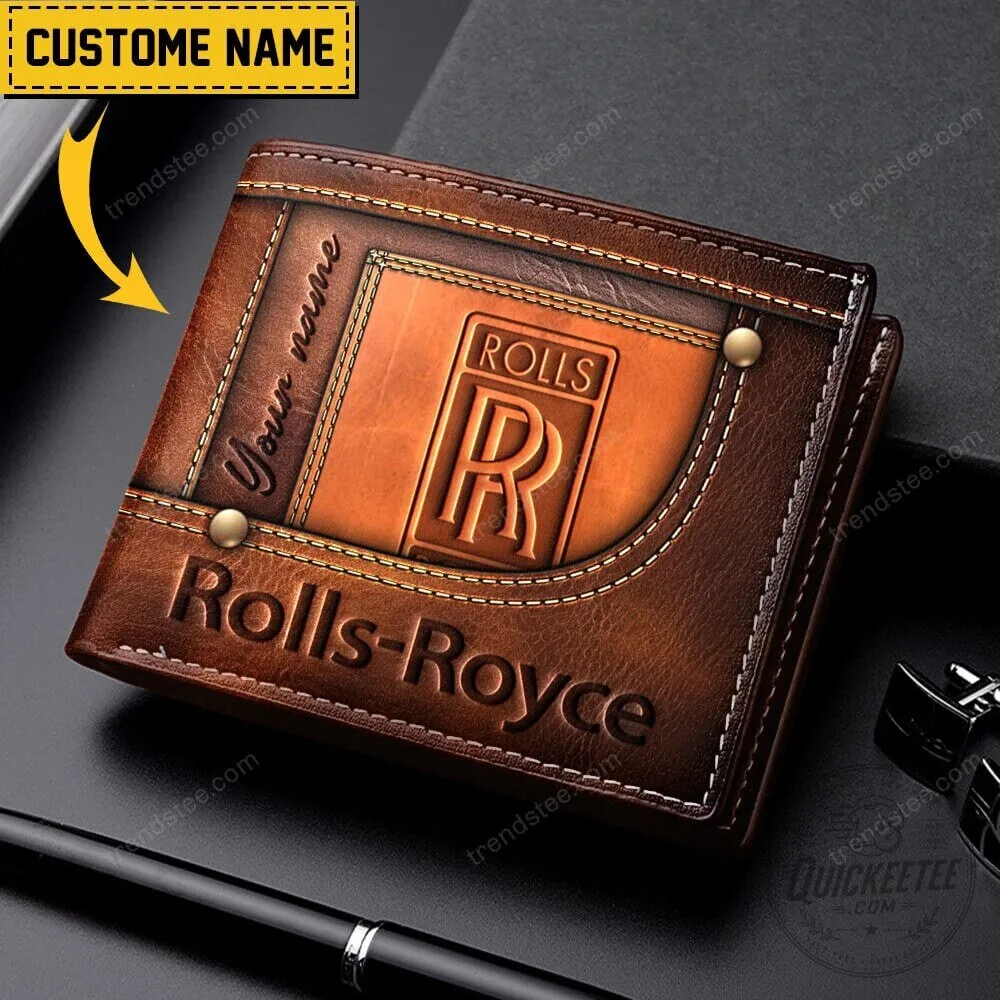 Rolls-Royce Personalized Custom Name Luxury Leather Wallet