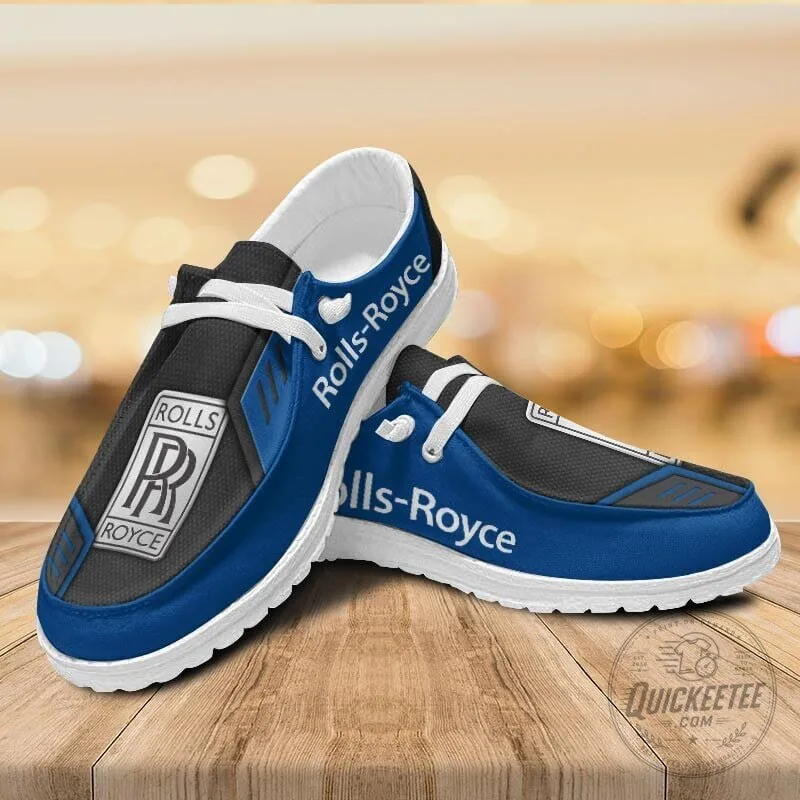 Rolls-Royce Luxury Car Logo Blue Casual Shoes 2 Rolls-Royce Luxury Car Logo Blue Casual Shoes
