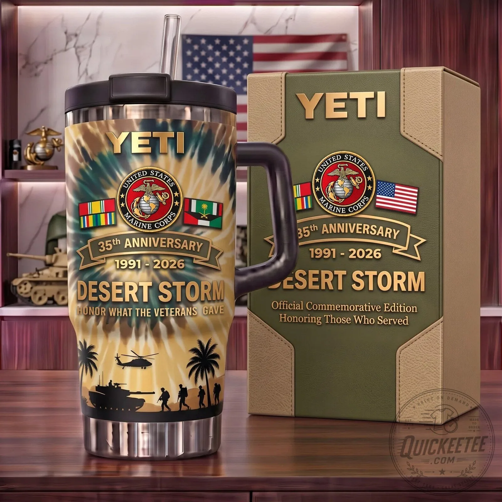 United States Marine Corps Desert Storm 35th Anniversary Commemorative Tumbler 6 United States Marine Corps Desert Storm 35th Anniversary Commemorative Tumbler