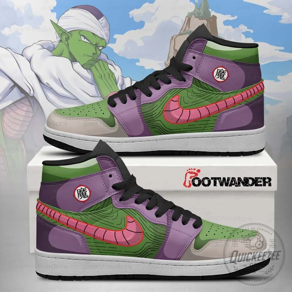 Piccolo Dragon Ball Z Anime Inspired Custom Design High Top Sneakers