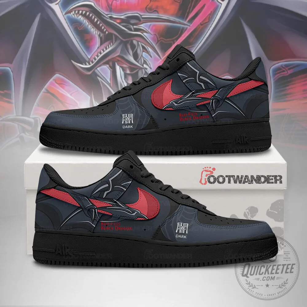 Red-Eyes Black Dragon Yu-Gi-Oh! Custom Anime Gaming Fan Art Shoes