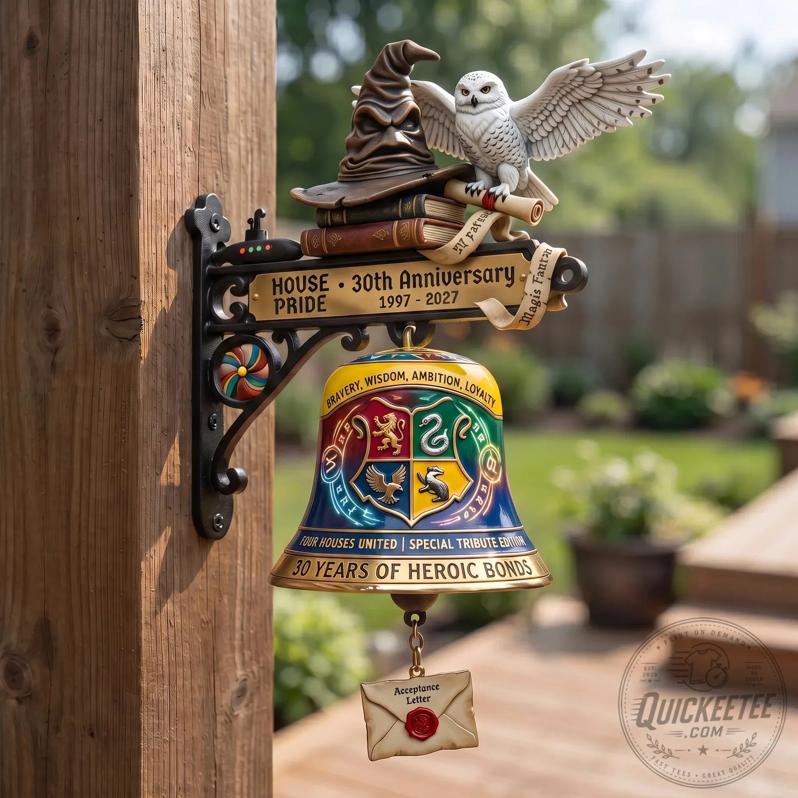 Harry Potter Hogwarts House Pride 30th Anniversary Bell Doorbell