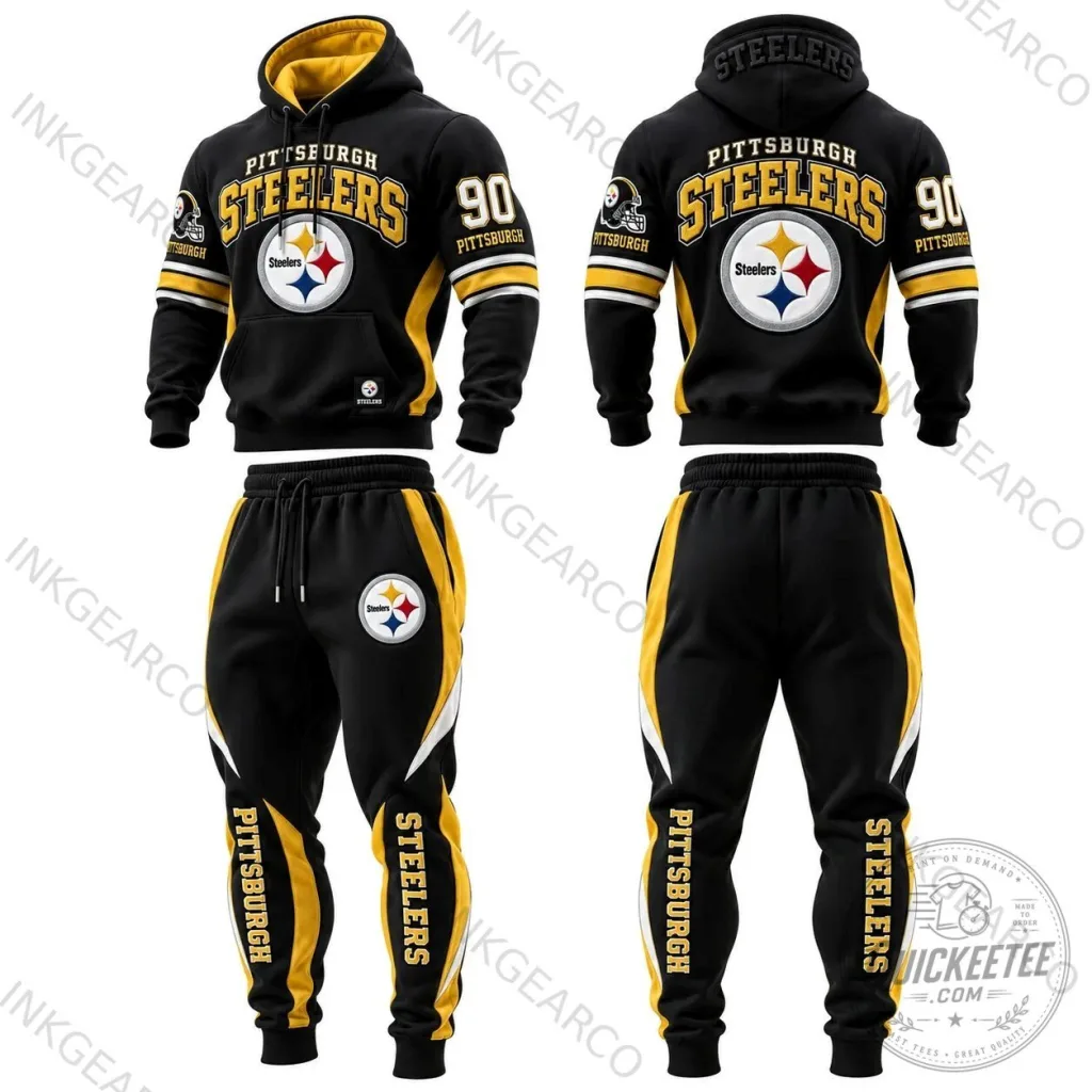 Pittsburgh Steelers NFL Football Team Black and Gold Hoodie Pittsburgh Steelers NFL Football Team Black and Gold Hoodie