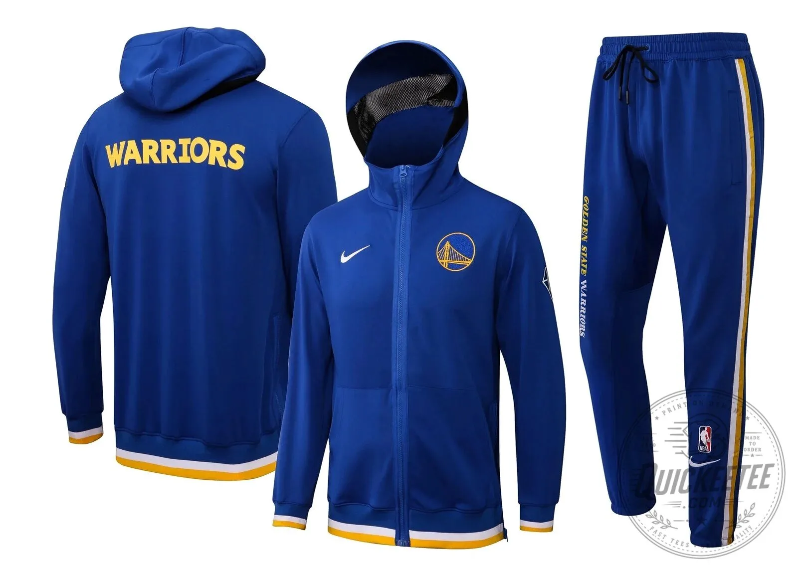Golden State Warriors NBA Therma Flex Royal Blue Full-Zip Hoodie 2 Golden State Warriors NBA Therma Flex Royal Blue Full-Zip Hoodie