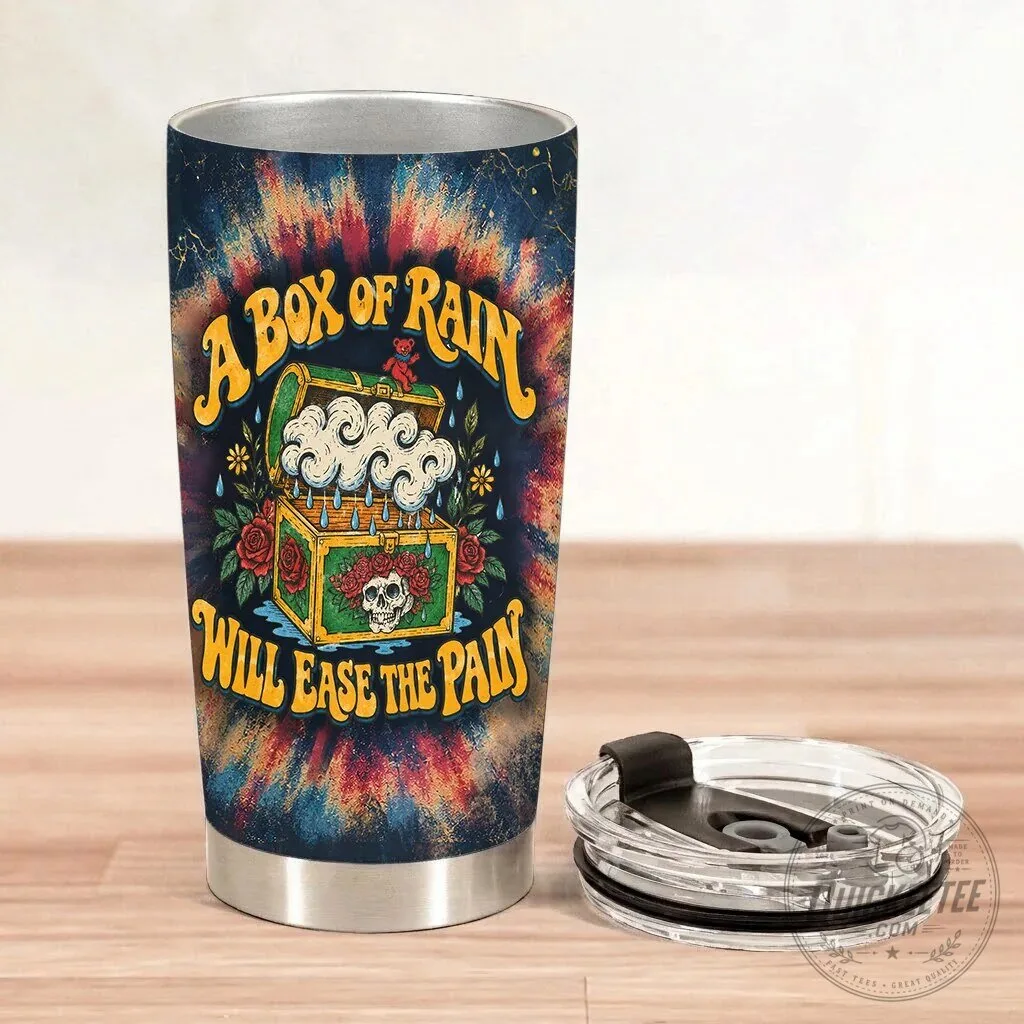 Grateful Dead Box of Rain Lyrics Tie-Dye Stainless Steel Insulated Tumbler 12 Grateful Dead Box of Rain Lyrics Tie-Dye Stainless Steel Insulated Tumbler