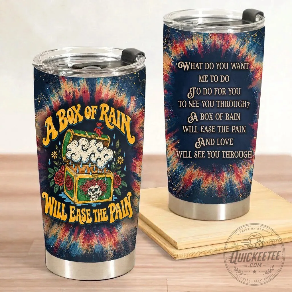 Grateful Dead Box of Rain Lyrics Tie-Dye Stainless Steel Insulated Tumbler 13 Grateful Dead Box of Rain Lyrics Tie-Dye Stainless Steel Insulated Tumbler