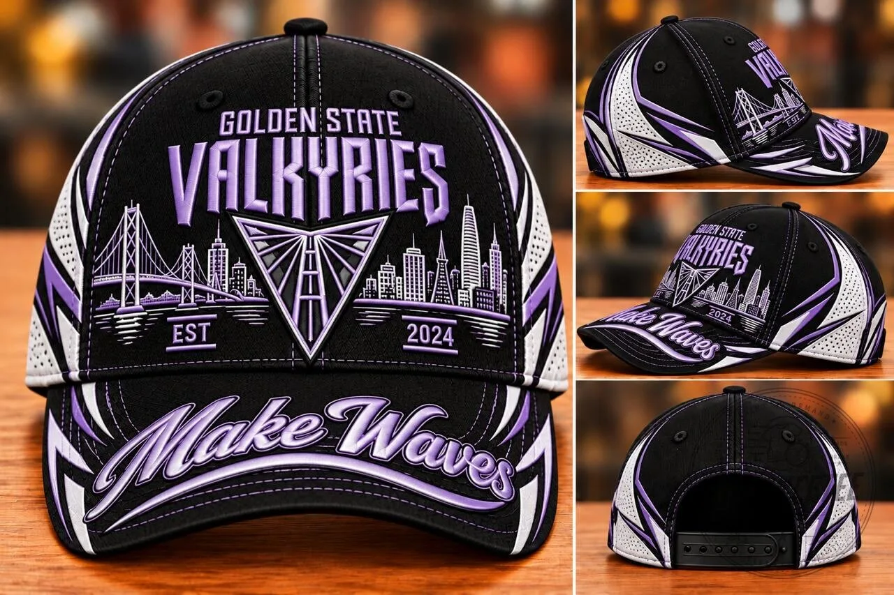 Golden State Valkyries Make Waves Baseball Cap Hat 6 Golden State Valkyries Make Waves Baseball Cap Hat