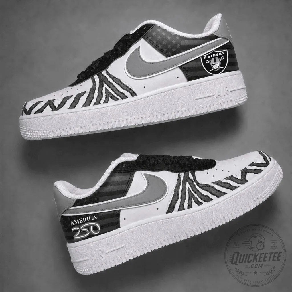 Las Vegas Raiders NFL 250 Years Of Freedom Limited Edition Sneakers Las Vegas Raiders NFL 250 Years Of Freedom Limited Edition Sneakers
