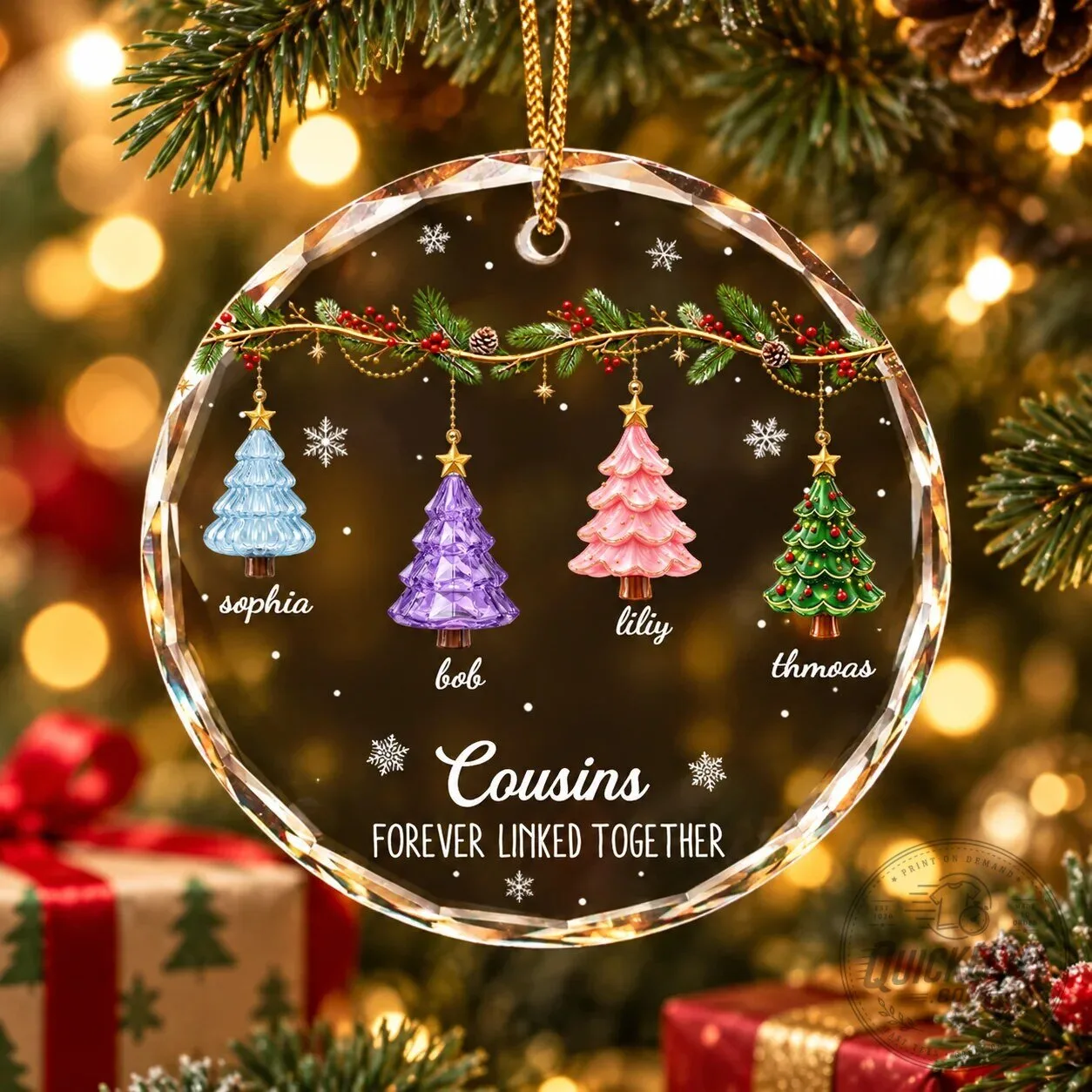 Personalized Brother and Sister Forever Linked Together Christmas Ornament 18 Personalized Brother and Sister Forever Linked Together Christmas Ornament