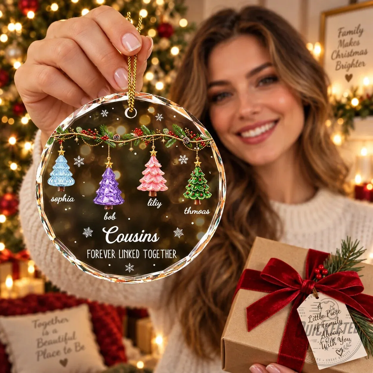 Personalized Brother and Sister Forever Linked Together Christmas Ornament 19 Personalized Brother and Sister Forever Linked Together Christmas Ornament