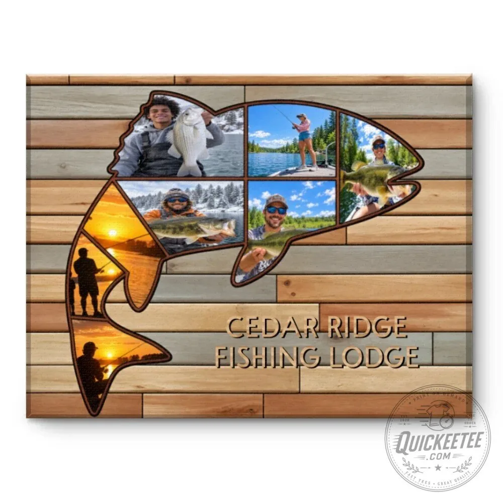 Personalized Bass Fishing Photo Collage Wall Art for Fisherman Gift 19 Personalized Bass Fishing Photo Collage Wall Art for Fisherman Gift