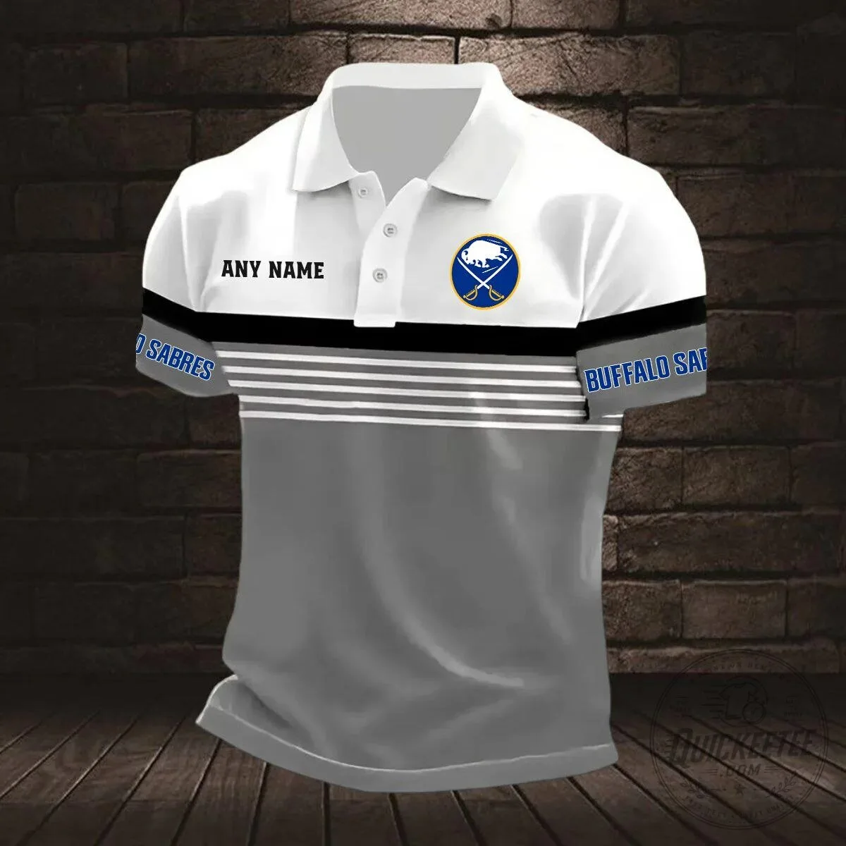 Buffalo Sabres Personalized Name Striped Multi Color Polo Shirt 15 Buffalo Sabres Personalized Name Striped Multi Color Polo Shirt