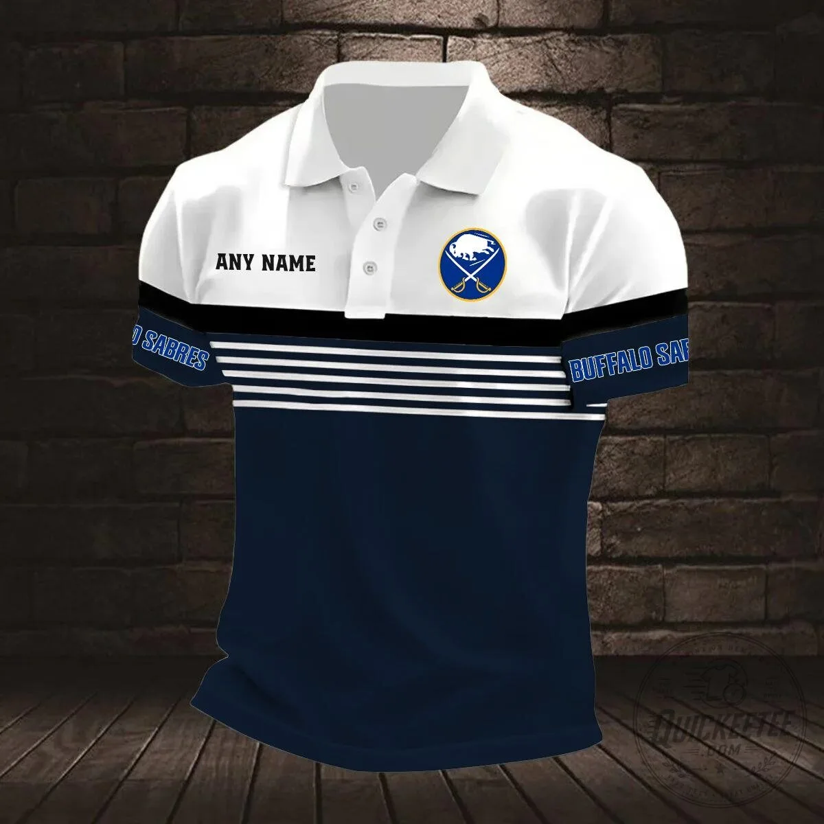 Buffalo Sabres Personalized Name Striped Multi Color Polo Shirt 16 Buffalo Sabres Personalized Name Striped Multi Color Polo Shirt