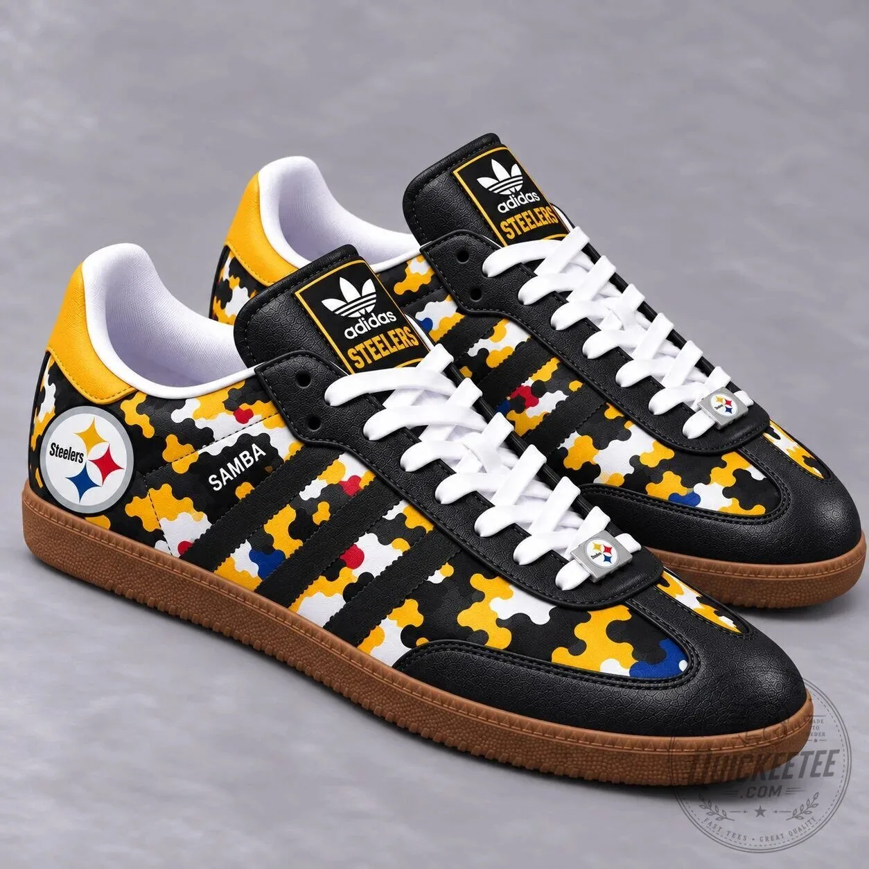 Pittsburgh Steelers NFL Camouflage Game Day Samba Shoes 4 Pittsburgh Steelers NFL Camouflage Game Day Samba Shoes