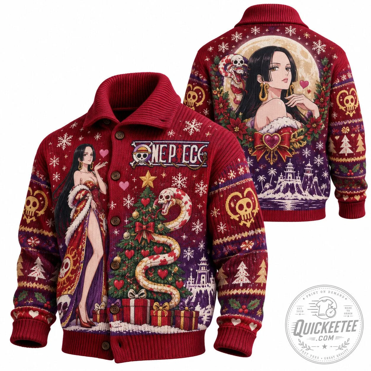 One Piece Boa Hancock Christmas Holiday Ugly Sweater 5 One Piece Boa Hancock Christmas Holiday Ugly Sweater