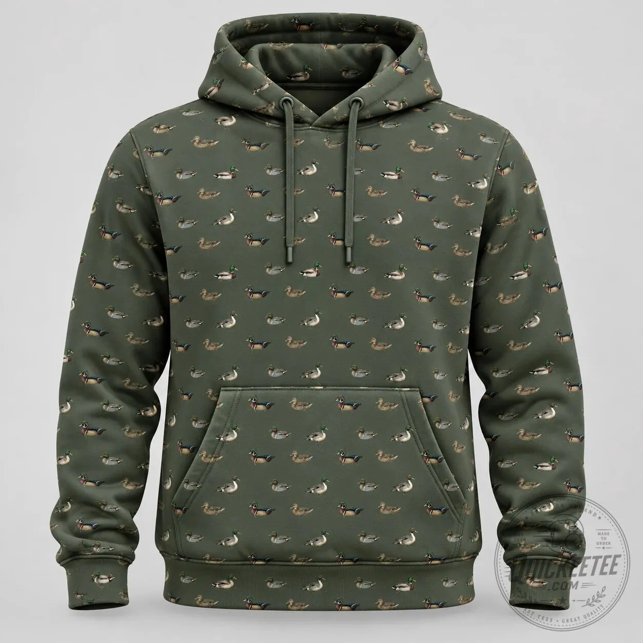 Waterfowl Duck Hunting Pattern All Over Print Pullover Hoodie