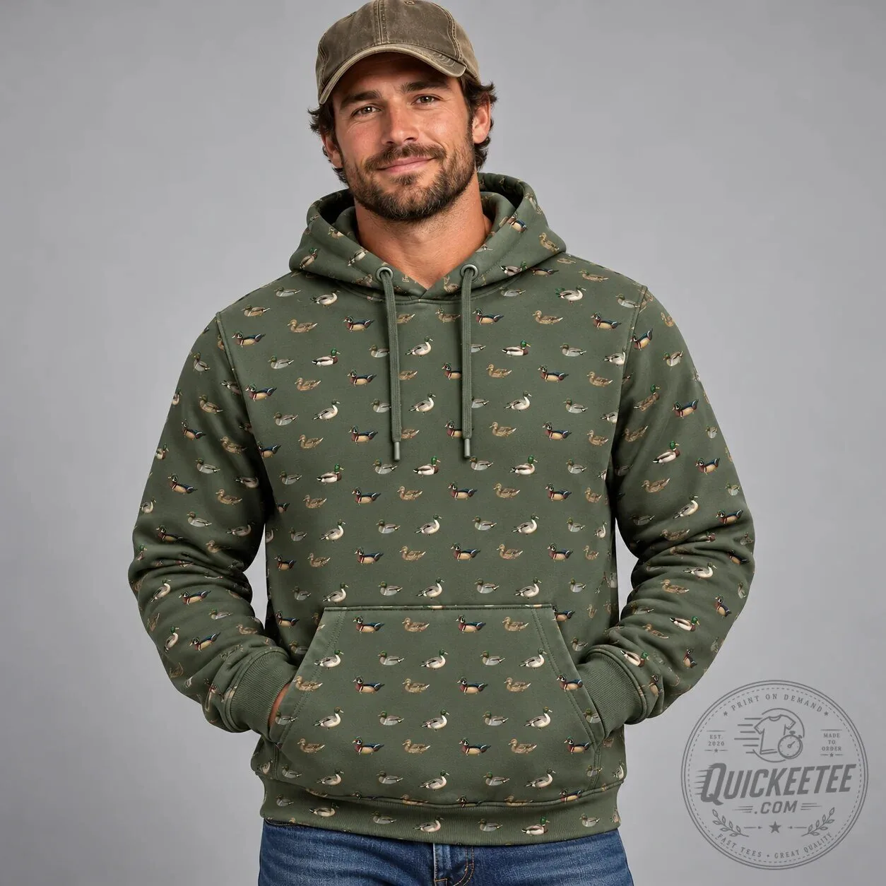 Waterfowl Duck Hunting Pattern All Over Print Pullover Hoodie 7 Waterfowl Duck Hunting Pattern All Over Print Pullover Hoodie