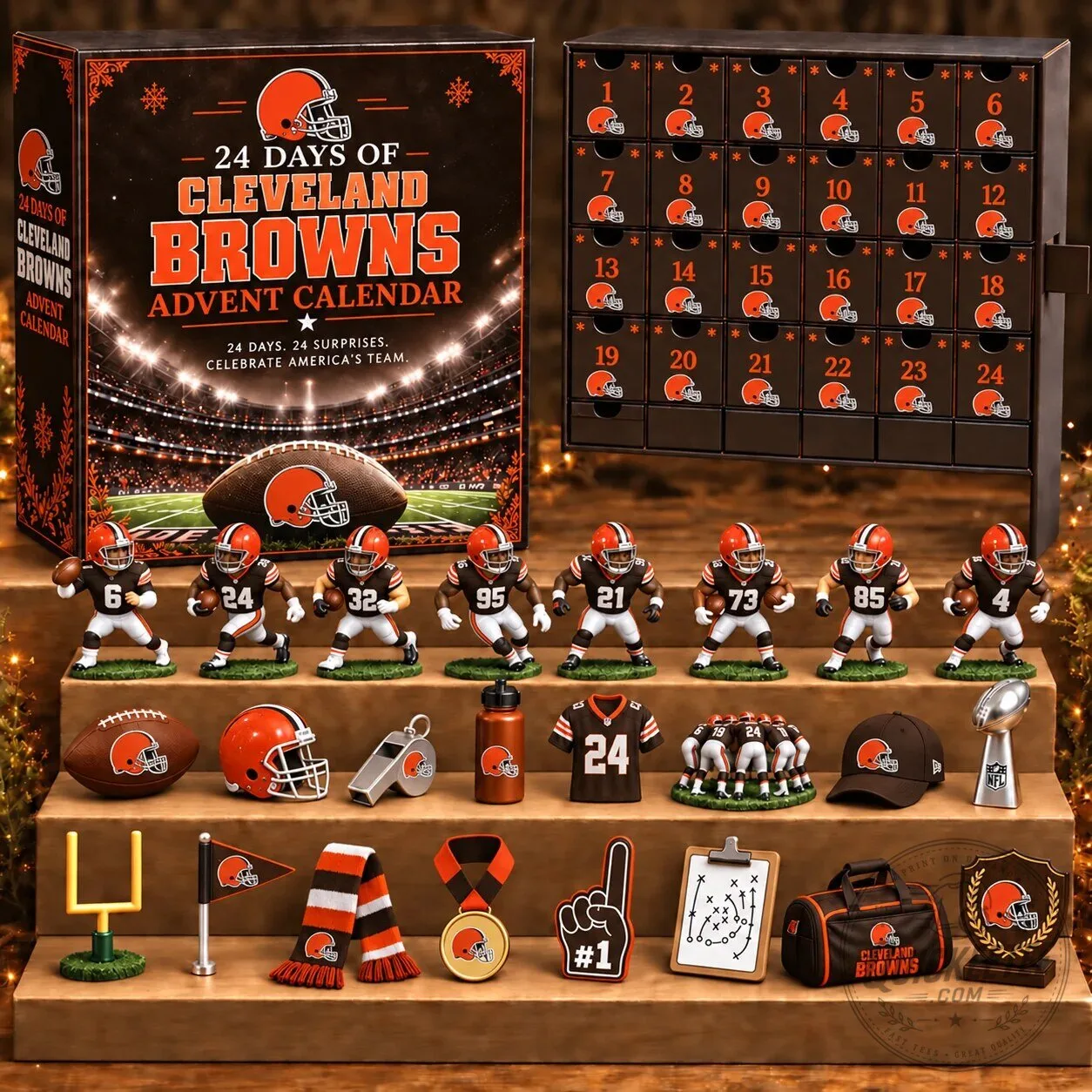 Cleveland Browns NFL Football 24 Day Advent Calendar Blind Box with Figurines 1 Cleveland Browns NFL Football 24 Day Advent Calendar Blind Box with Figurines