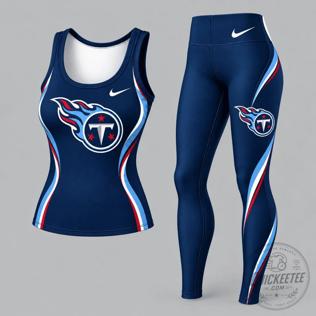 Tennessee Titans Women's Dynamic Curve Built-in-Bra Tank Top Tennessee Titans Women's Dynamic Curve Built-in-Bra Tank Top