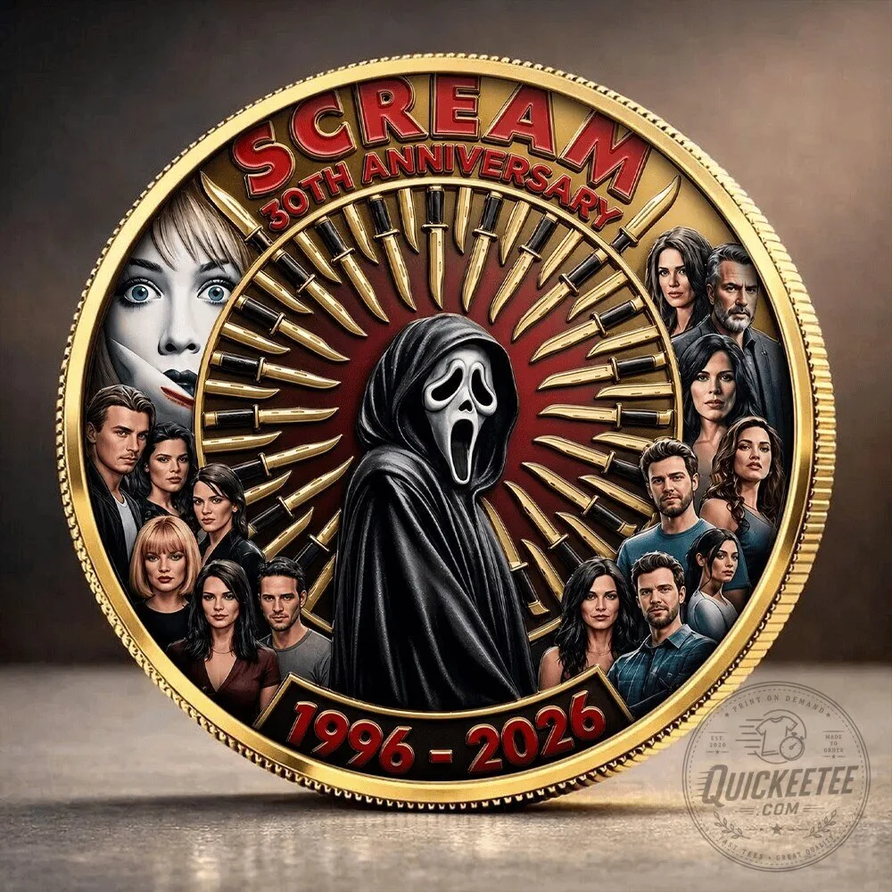 Scream 30th Anniversary 1996-2026 Horror Movie Commemorative Coin 65 Scream 30th Anniversary 1996-2026 Horror Movie Commemorative Coin