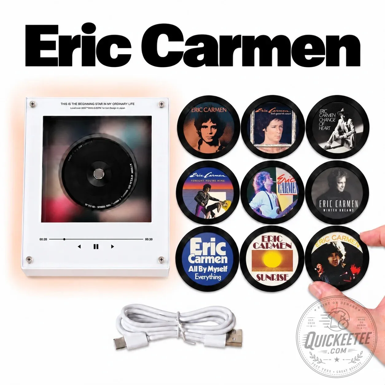 Eric Carmen Mini CD Player Light with Album Art Discs - Pop Rock Music Merchandise 7 Eric Carmen Mini CD Player Light with Album Art Discs - Pop Rock Music Merchandise