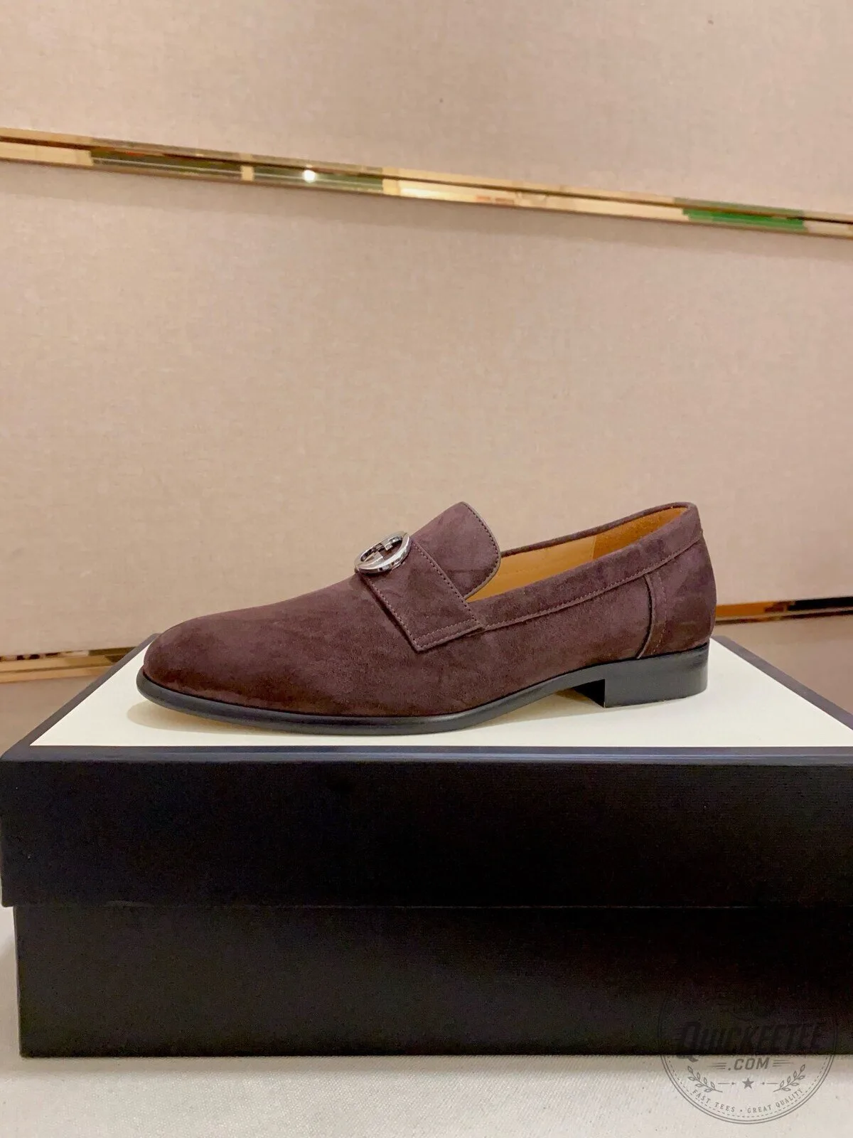 Men's Loafer Shoes in Brown Suede with Horsebit Detail by Gucci 12 Men