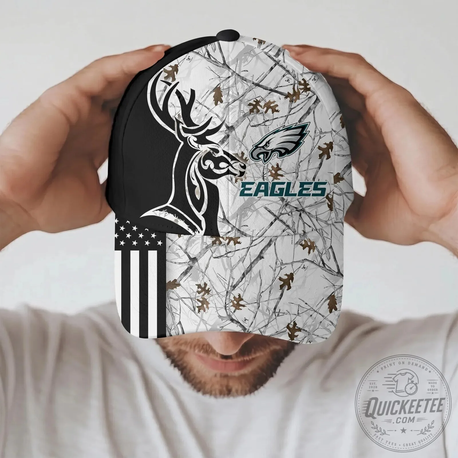 Philadelphia Eagles Deer Hunting Camouflage American Flag Cap Hat 9 Philadelphia Eagles Deer Hunting Camouflage American Flag Cap Hat