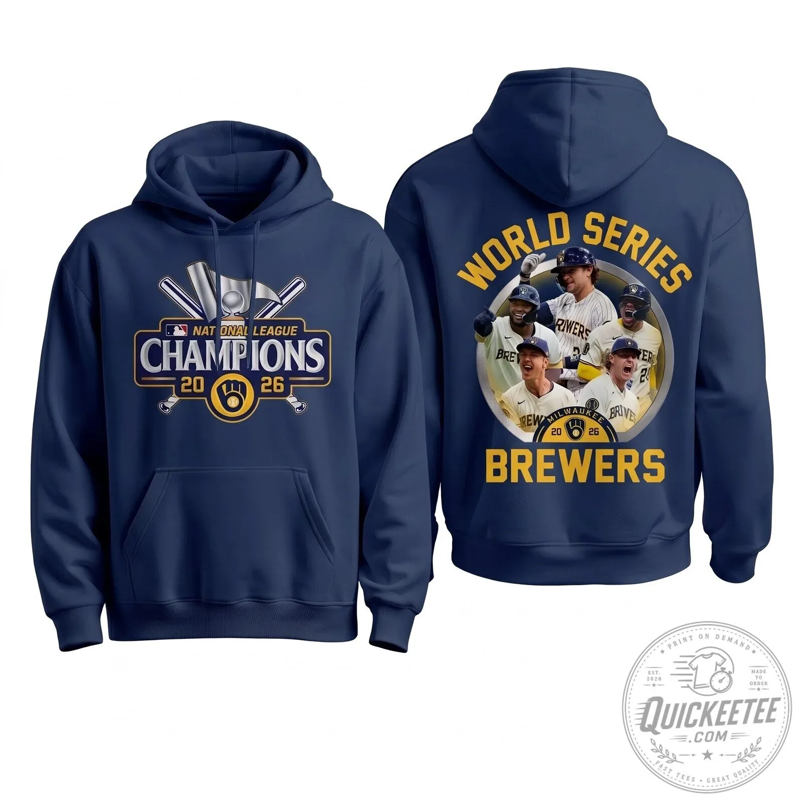 Milwaukee Brewers 2026 National League Champions World Series Hoodie