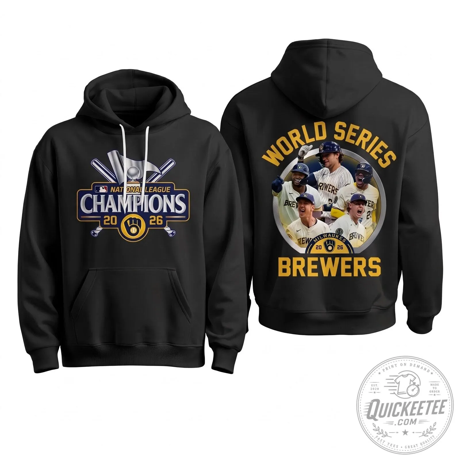 Milwaukee Brewers 2026 National League Champions World Series Hoodie 8 Milwaukee Brewers 2026 National League Champions World Series Hoodie