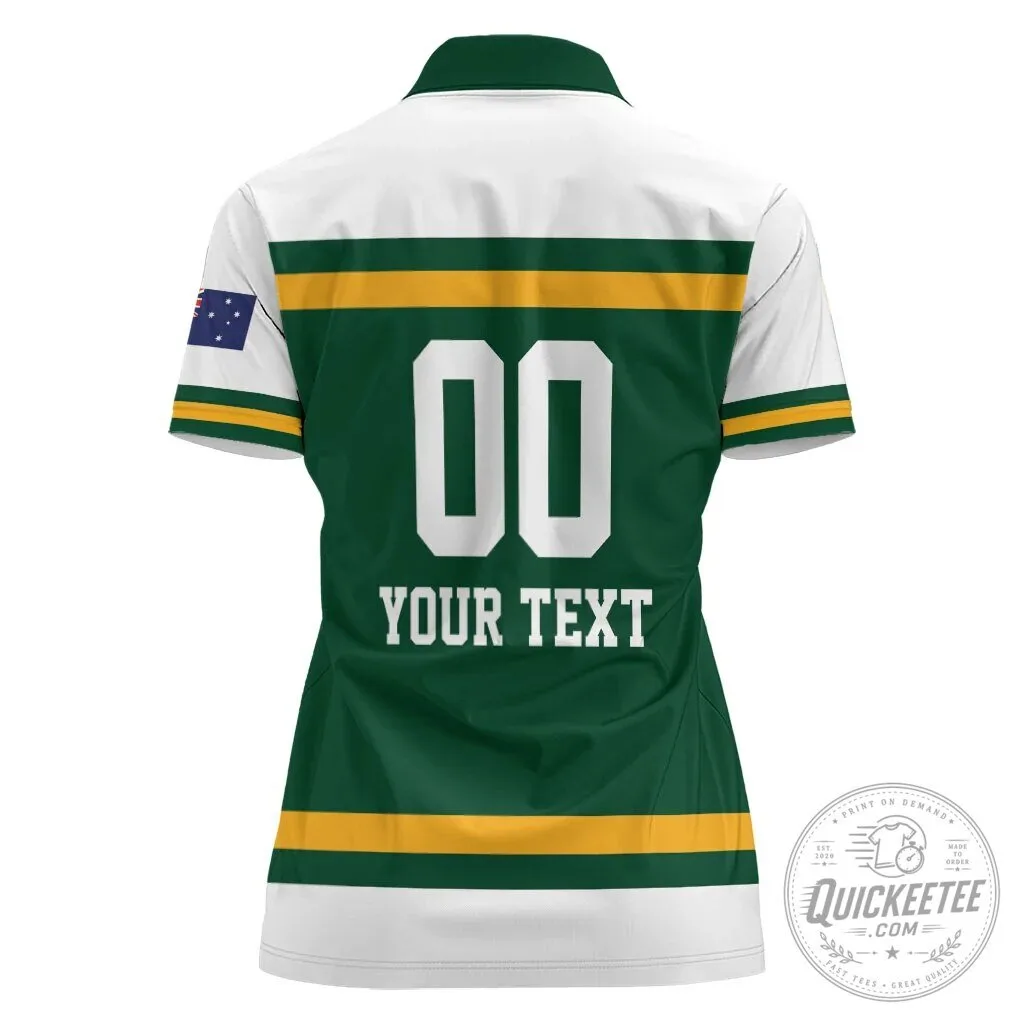 Australia National Team Kangaroo Emblem Women's Polo Shirt 8 Australia National Team Kangaroo Emblem Women