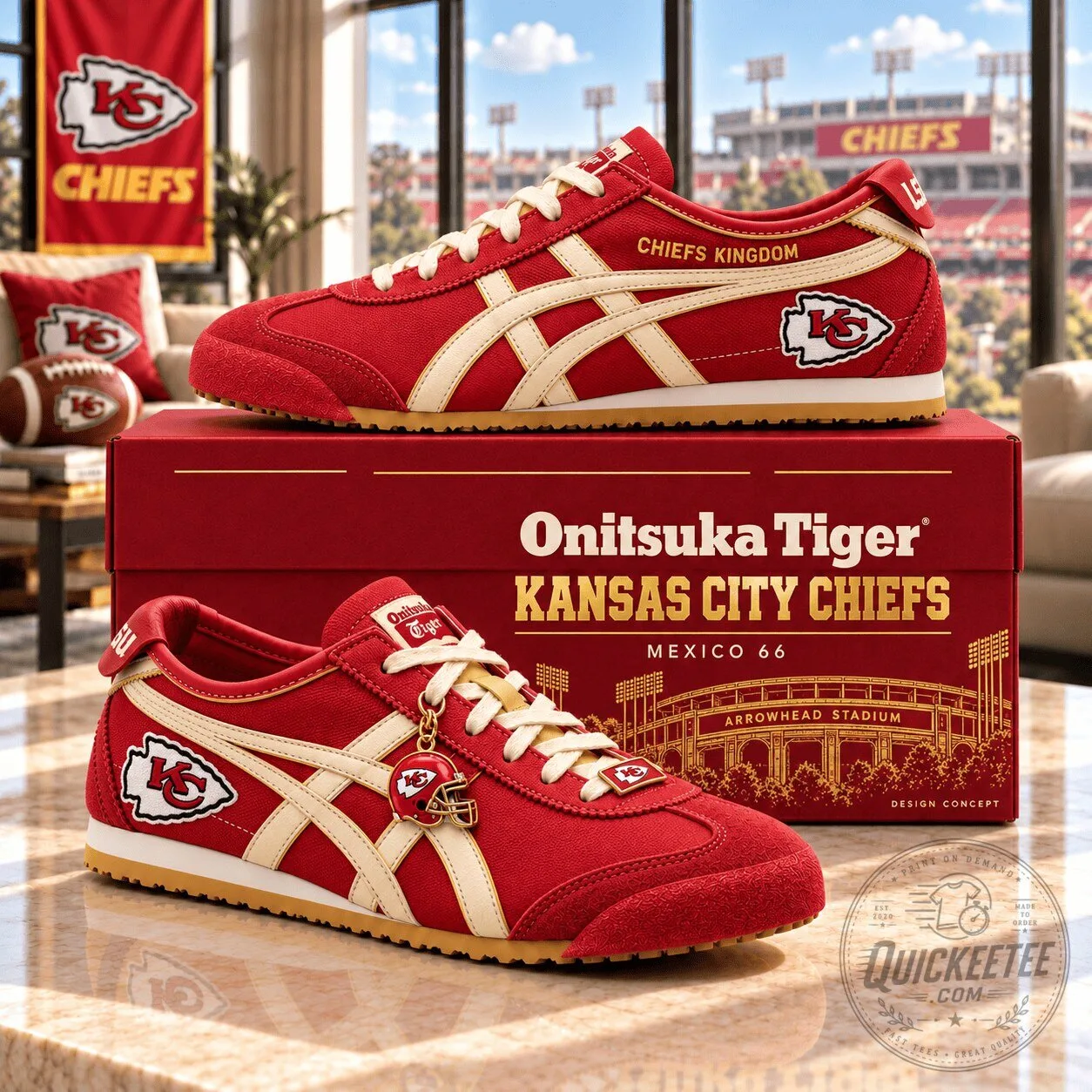 Kansas City Chiefs Onitsuka Tiger Mexico 66 Football Team Sneakers Shoes 3 Kansas City Chiefs Onitsuka Tiger Mexico 66 Football Team Sneakers Shoes