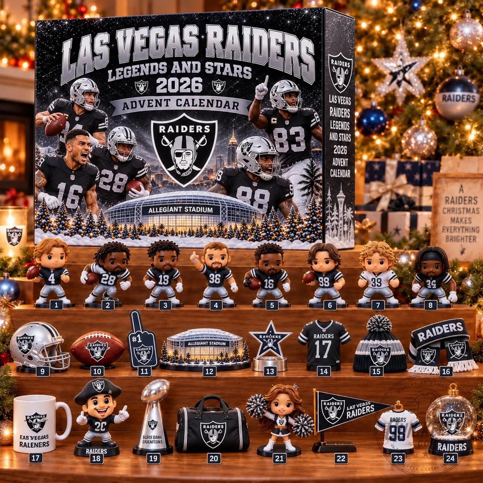 Las Vegas Raiders Legends and Stars 2026 Advent Calendar