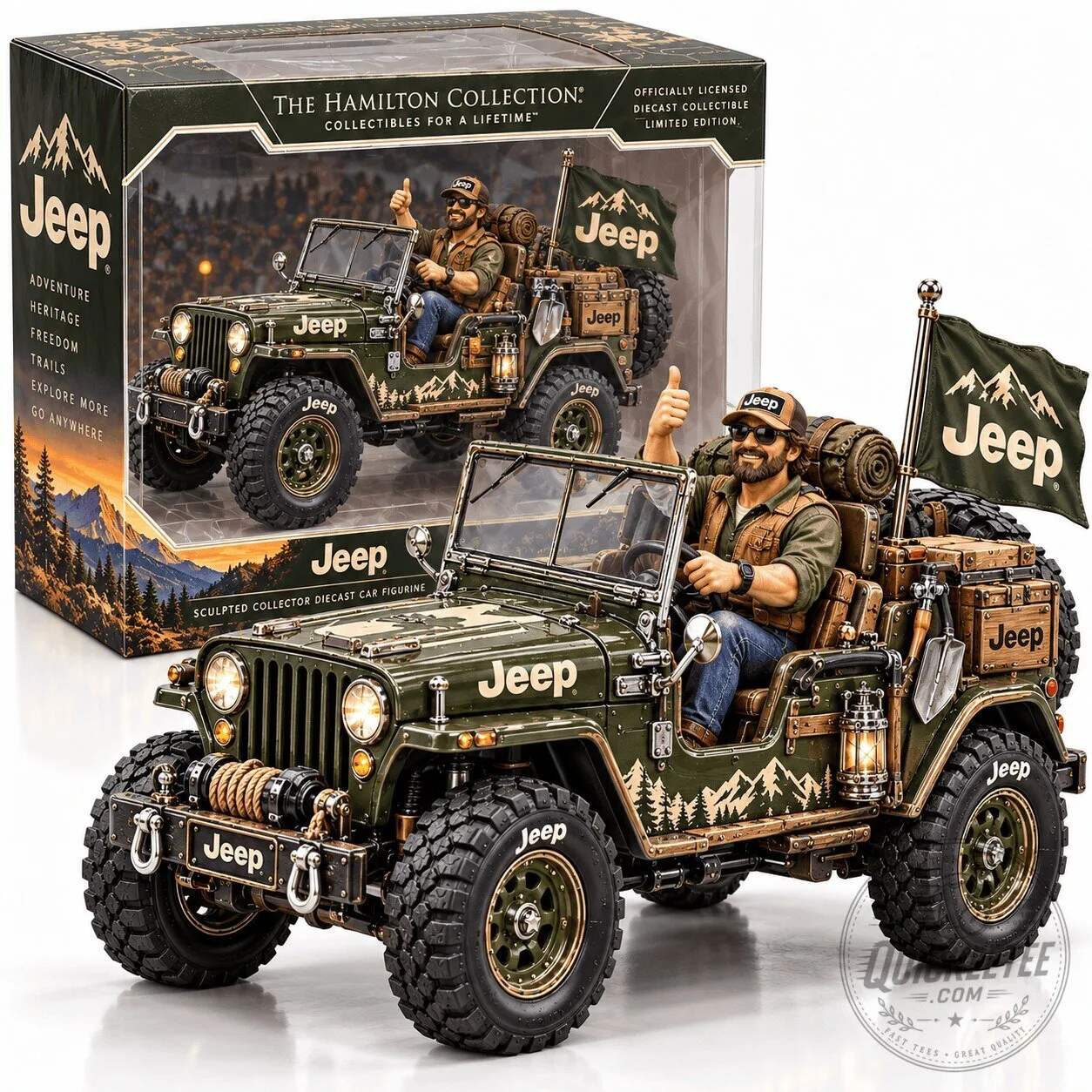 Jeep Heritage Diecast Vehicle Collectible Sculpted Car Figurine