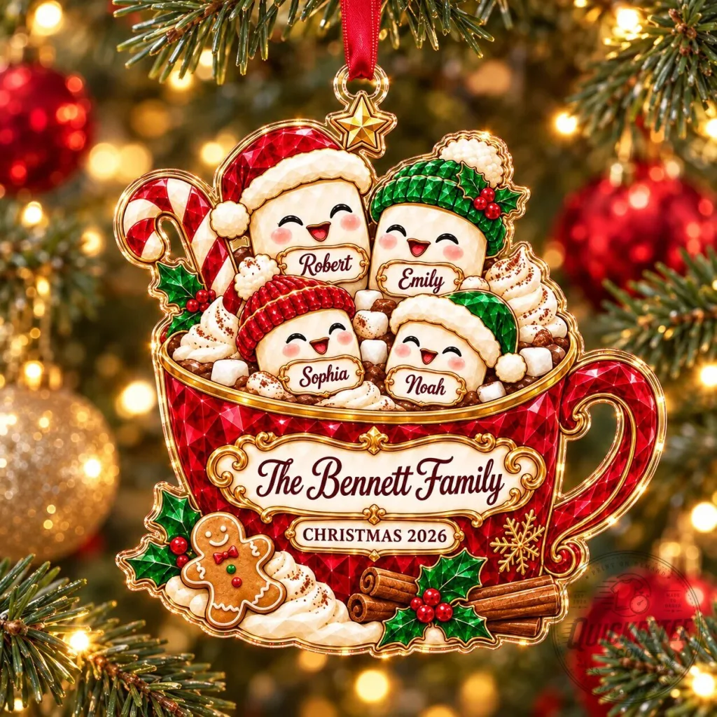 Personalized Hot Cocoa Mug Family Christmas Tree Ornament Personalized Hot Cocoa Mug Family Christmas Tree Ornament
