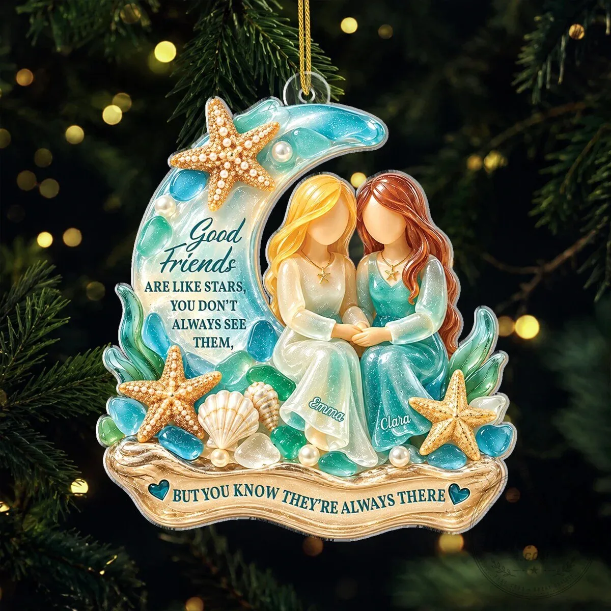 Good Friends Are Like Stars Personalized Acrylic Ornament for Best Friends 1 Good Friends Are Like Stars Personalized Acrylic Ornament for Best Friends