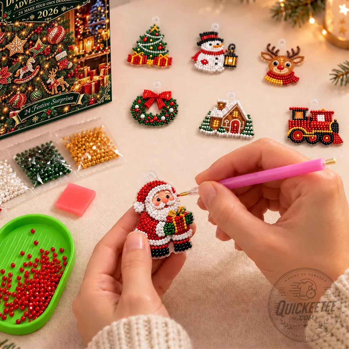 DIY Diamond Painting Advent Calendar Kit with 24 Make-Your-Own Christmas Ornaments 2D 18 DIY Diamond Painting Advent Calendar Kit with 24 Make-Your-Own Christmas Ornaments 2D