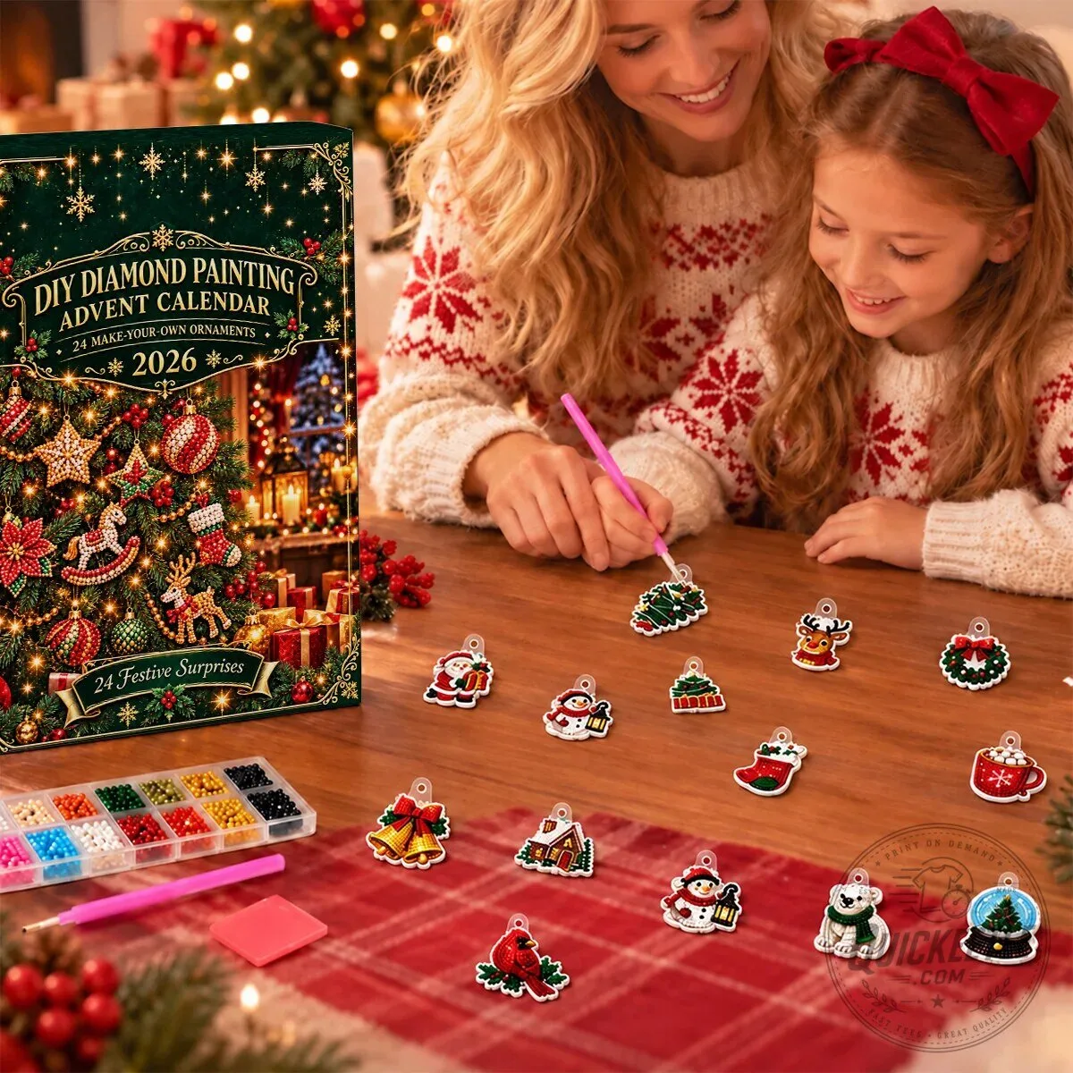 DIY Diamond Painting Advent Calendar Kit with 24 Make-Your-Own Christmas Ornaments 2D 19 DIY Diamond Painting Advent Calendar Kit with 24 Make-Your-Own Christmas Ornaments 2D